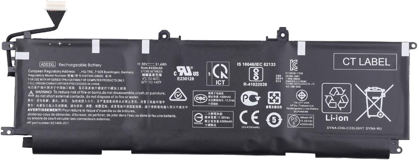 (imagen para) Bater&iacute;a para AD03XL HSTNN-DB8D HP Envy 13-AD002NG 13-AD101TX 13-AD104TX 13-AD104TX 13-AD1010 8TX TX 13-AD109TX