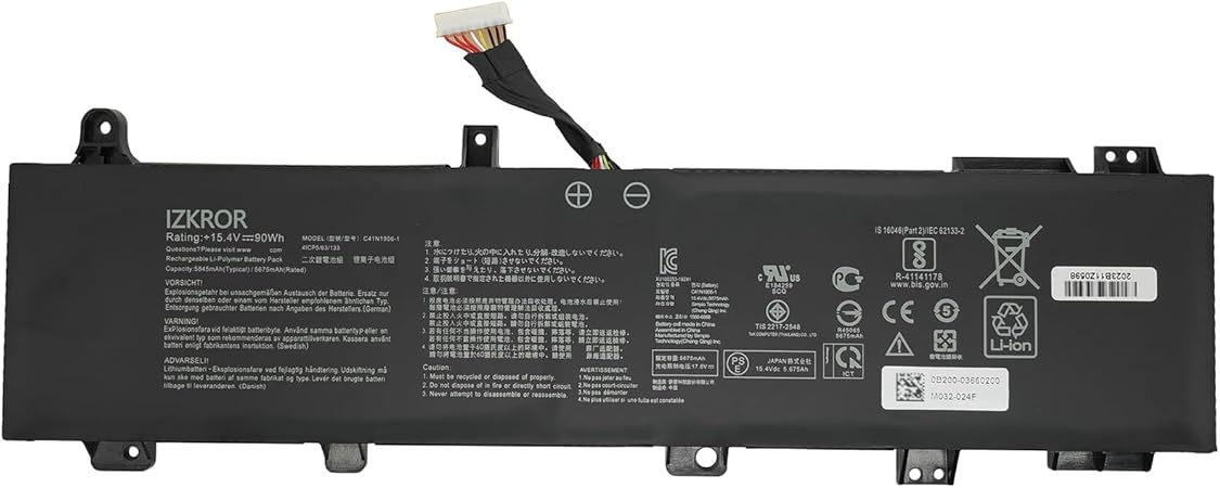 (imagen para) Bater&iacute;a para C41N1906-1 B0B200-03620000 0B200-03590000 ASUS ROG Zephyrus Duo 15 GX550 TUF