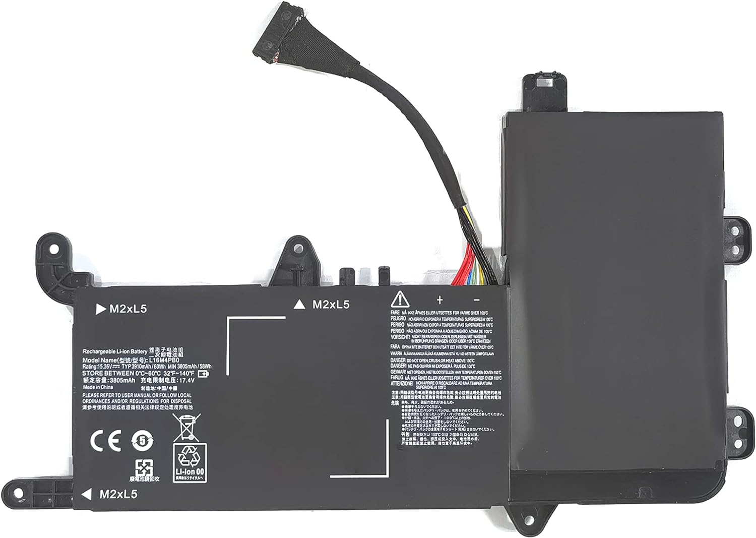 (imagen para) Bater&iacute;a para 15.36V 60Wh L16M4PB0 L16S4TB0 5B10M33723 Lenovo Legion Y710 Y720-15 Y720-15IKB
